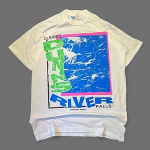 Vintage 80s Sun Island Single Stitch White 50/50 T Shirt Jamaican Vintage Sz XL